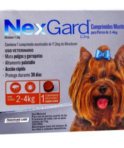 NEXGARD ANTIPARASITARIO EXTERNO MASTICABLE DE 2-4 KG 3 COMPRIMIDOS