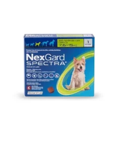 NEXGARD SPECTRA ANTIPARASITARIO MASTICABLE DE 7,6 - 15 KG 1 COMPRIMIDO